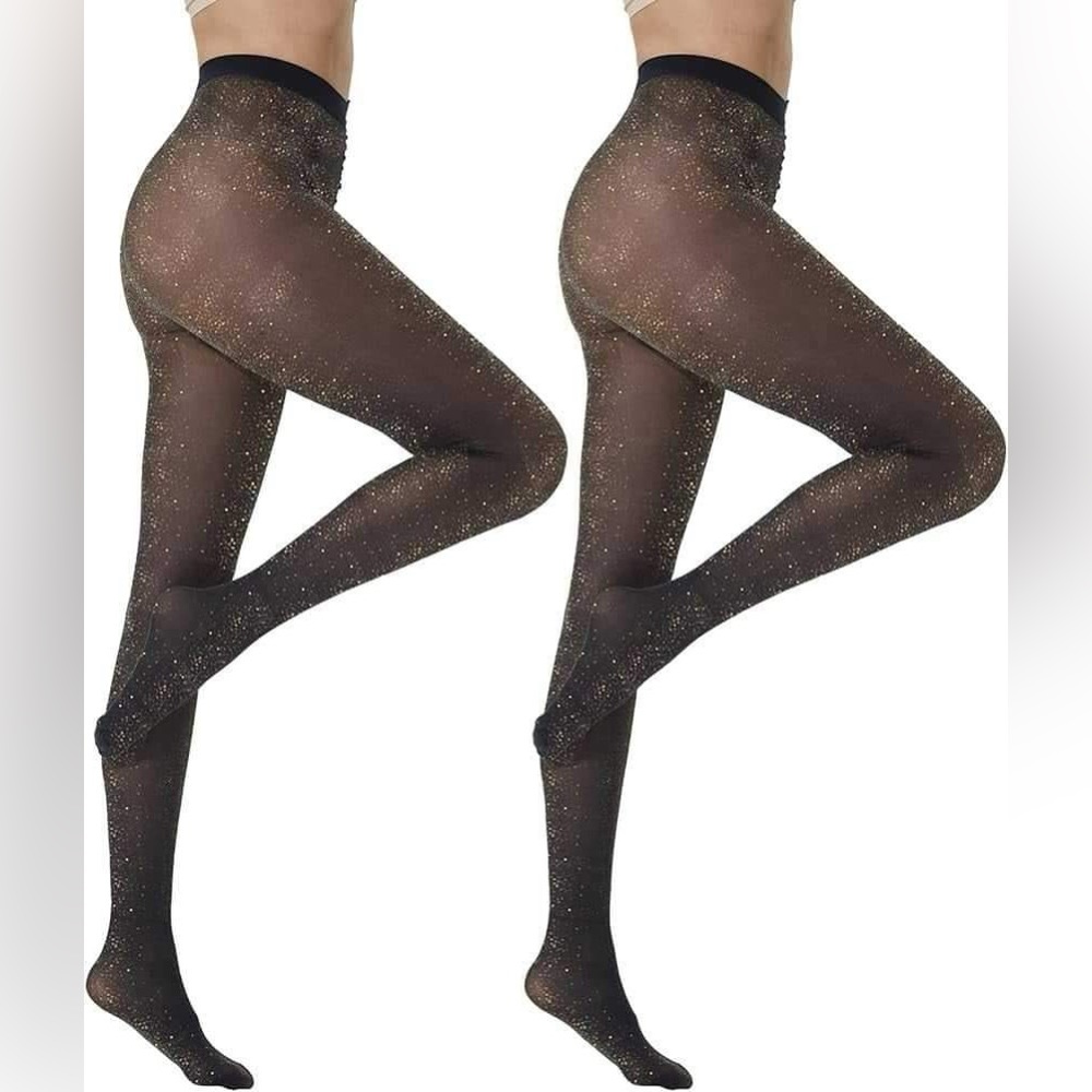 2 pairs women’s sparkly tights